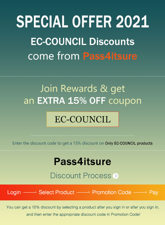 Pass4itsure EC-COUNCIL exam dumps coupons